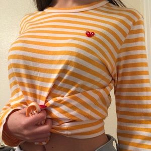 COMME DES GARÇONS PLAY orange long sleeve